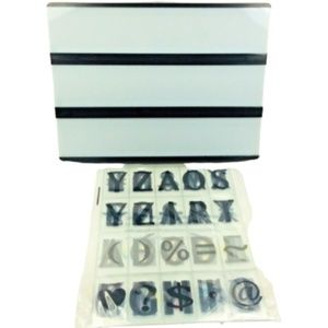 Lighted Message Board Cinematic LED Letter Box Emoji Table Wall (8x6 in) NWOB